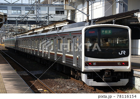 宇都宮線205系（8両編成／日光線車両代走） 78116154