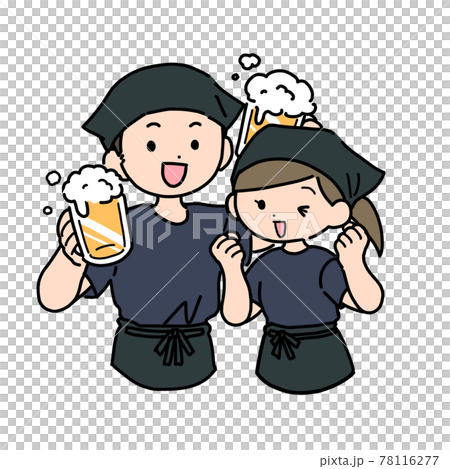 求人 スタッフ募集 居酒屋のイラスト素材