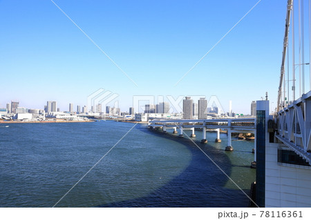 レインボーブリッジより眺望 豊洲方面 豊洲市場 レインボーブリッジより眺望 豊洲方面 豊洲市場 78116361