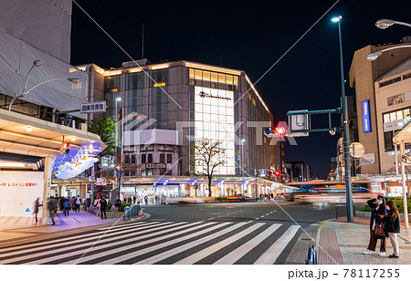 京都　四条河原町　夜景 78117255