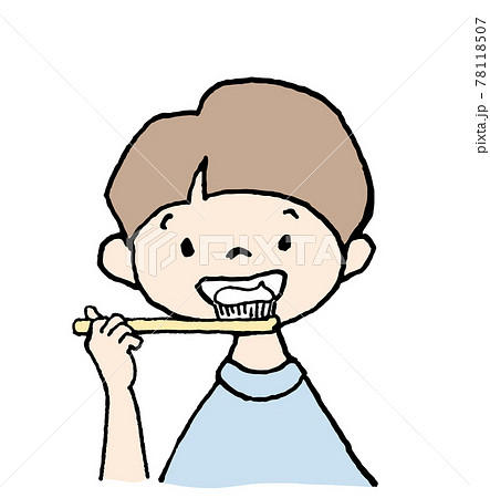 歯磨きする男の子 歯磨きする男の子 78118507