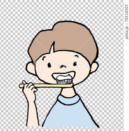 歯磨きする男の子 歯磨きする男の子 78118507
