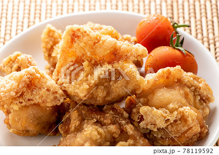 若鶏の唐揚げ(竜田揚げ)。 若鶏の唐揚げ(竜田揚げ)。 78119592