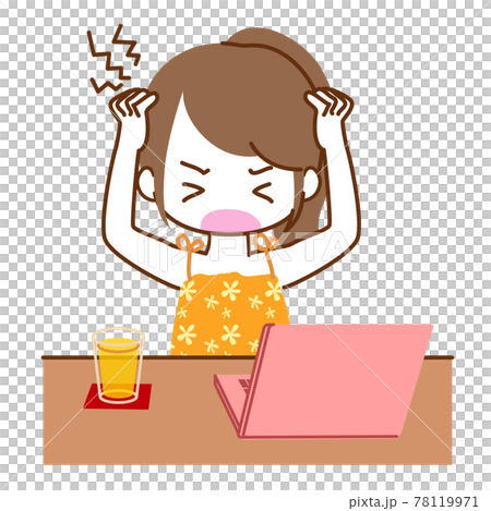 坐在電腦前的女孩 78119971