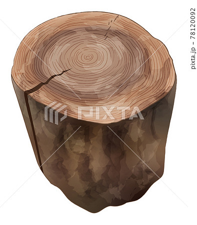 丸太 木材のイラスト素材