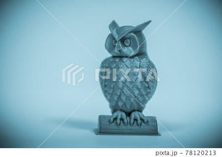 Abstract object of black color printed by 3d printer 78120213