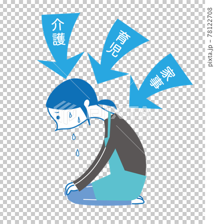 ストレスを抱える主婦 ストレスを抱える主婦 78122708