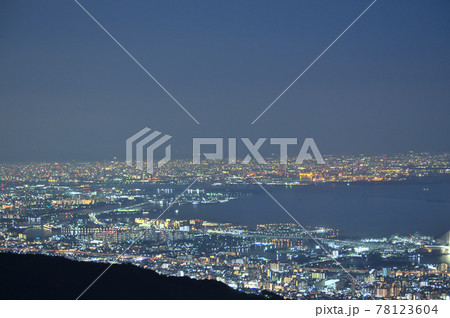 六甲山から関西の夜景 六甲山から関西の夜景 78123604