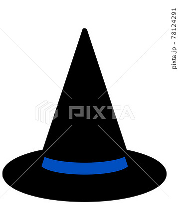 青いリボンの魔女の帽子のイラスト素材のイラスト素材