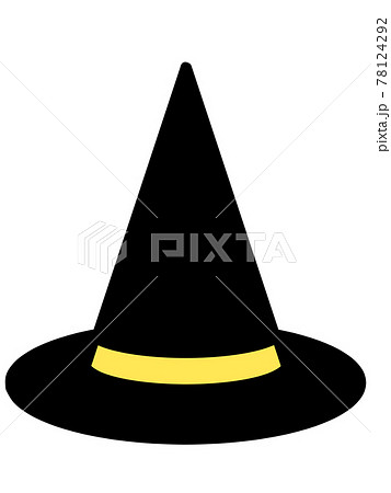 黄色いリボンの魔女の帽子のイラスト素材のイラスト素材