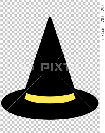黄色いリボンの魔女の帽子のイラスト素材 黄色いリボンの魔女の帽子のイラスト素材 78124292