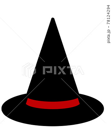 赤いリボンの魔女の帽子のイラスト素材のイラスト素材