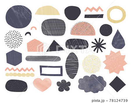 抽象的な形のベクター素材セット 抽象的な形のベクター素材セット 78124739
