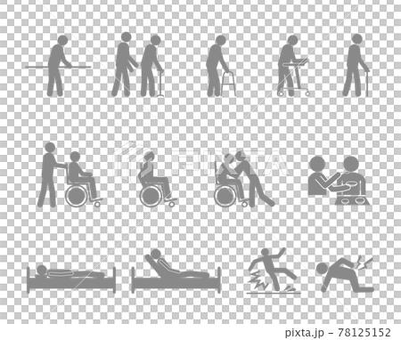 Long-term care movement silhouette 78125152