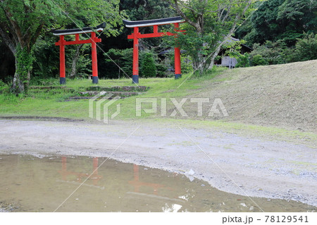 南方神社(鹿児島県薩摩川内市湯島町)の並立鳥居 南方神社(鹿児島県薩摩川内市湯島町)の並立鳥居 78129541