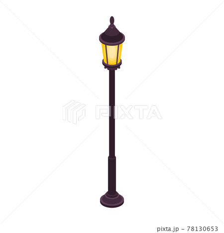 Lamp Post Isometric Icon 78130653