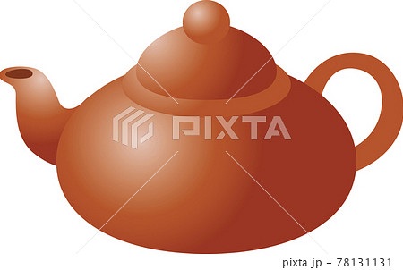中国茶用きゅうすイラストのイラスト素材