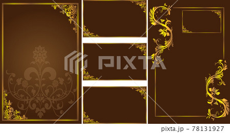 vintage background with gold frames and ornaments vintage background with gold frames and ornaments 78131927
