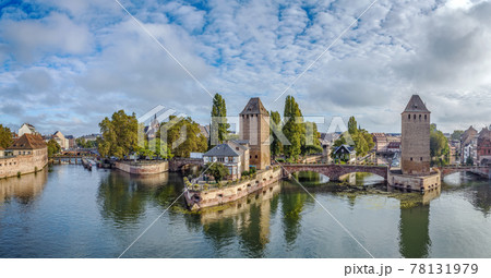 Panorama of bridge Ponts Couverts, Strasbourg Panorama of bridge Ponts Couverts, Strasbourg 78131979