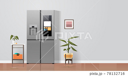 side by side refrigerator in modern kitchen interior home appliance concept horizontal 78132716