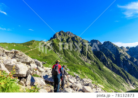 剱岳を目指す登山者 剱岳を目指す登山者 78132873