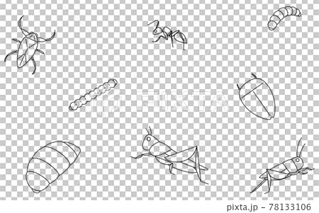Edible insects, wallpaper background illustration Edible insects, wallpaper background illustration 78133106