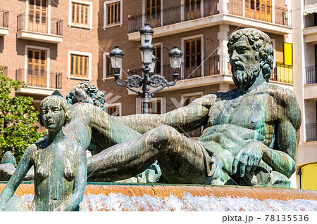Fountain Rio Turia in Valencia Fountain Rio Turia in Valencia 78135536