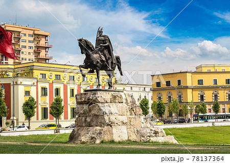 Skanderbeg square in Tirana Skanderbeg square in Tirana 78137364