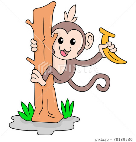 kid climbing tree cartoon