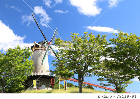 登米市長沼フートピア公園の風車 78139791