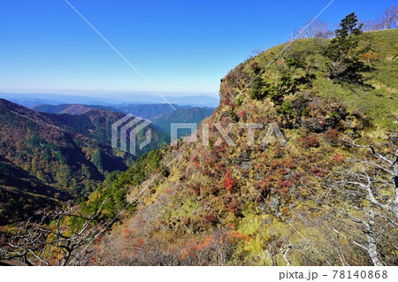 山上ヶ岳山頂の断崖 山上ヶ岳山頂の断崖 78140868