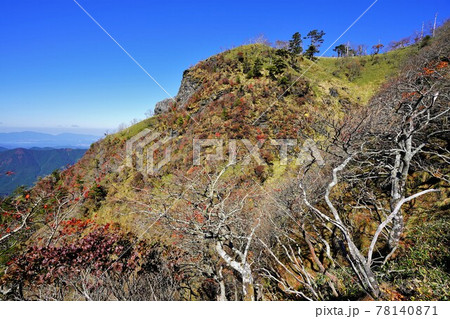 山上ヶ岳山頂の断崖 山上ヶ岳山頂の断崖 78140871