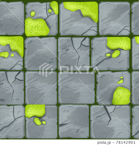 Stone pavement tiles texture, cartoon floor... - Stock Illustration  [78142901] - PIXTA