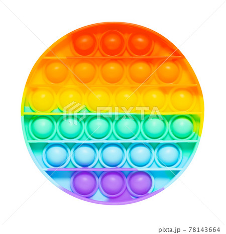 Children's silicone toy pop it for bursting bubbles in shape of circle 78143664