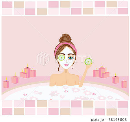 Beautiful young woman enjoying in spa - spa 78143808