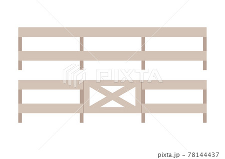 Fence or Hedge as Agricultural and Farming Construction for Separation Vector Illustration 78144437
