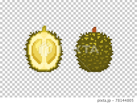 Pixel art durian vector illustration. 8 bit retro gaming pixel fruit durian icon. 78144805