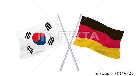 ドイツと韓国の国旗