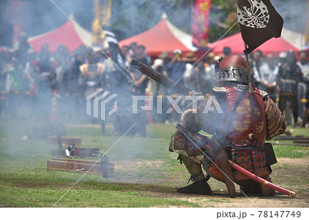 岡山城鉄砲隊 古式砲術演武の風景 岡山城鉄砲隊 古式砲術演武の風景 78147749