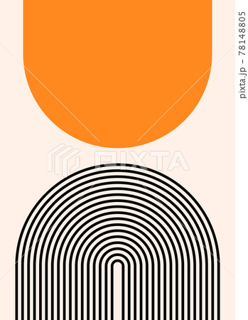 Abstract modern bohemian contemporary geometric minimal pattern art style. Wall line boho abstract Abstract modern bohemian contemporary geometric minimal pattern art style. Wall line boho abstract 78148805