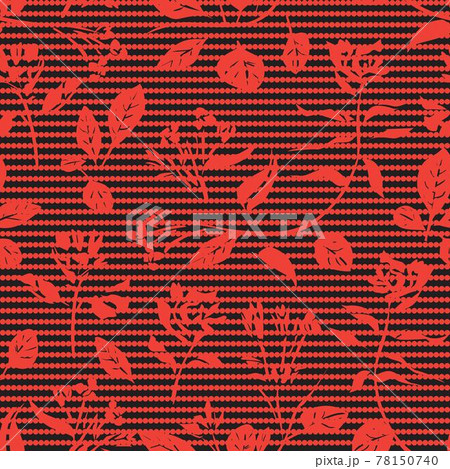Orange Botanical Floral Seamless Pattern Background Orange Botanical Floral Seamless Pattern Background 78150740