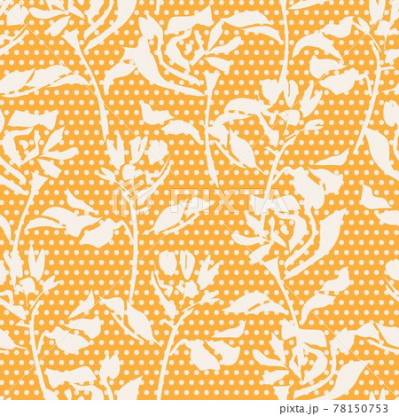 Orange Botanical Floral Seamless Pattern Background Orange Botanical Floral Seamless Pattern Background 78150753