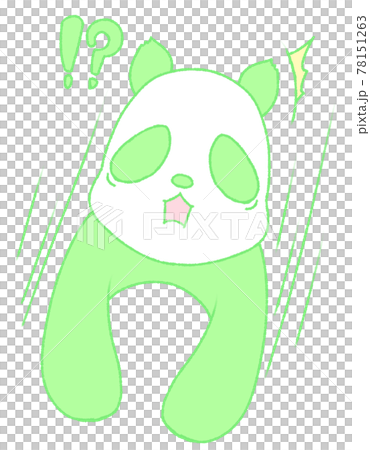 驚くパンダ(緑色) 驚くパンダ(緑色) 78151263