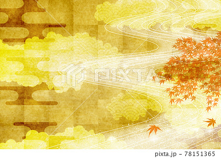 紅葉　もみじ　和紙　背景 78151365