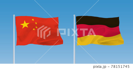 ドイツと中国の国旗 78151745