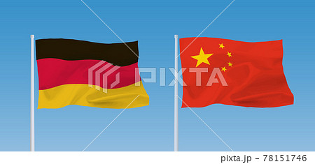 ドイツと中国の国旗 78151746