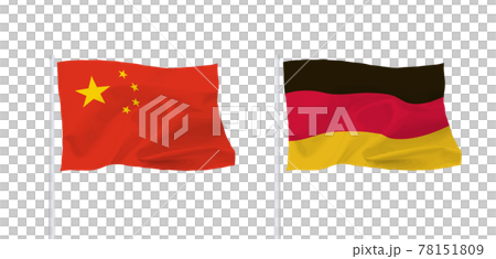 ドイツと中国の国旗 78151809