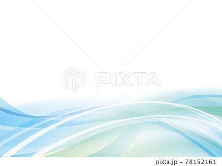 ブルーのウェーブ抽象背景のイラスト素材