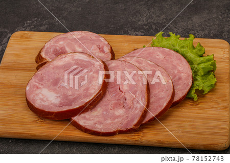 Slices of pork meat ham 78152743