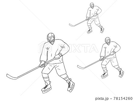 アイスホッケーのイラスト素材
